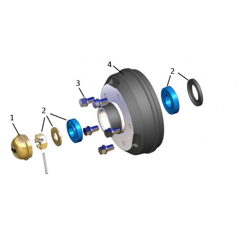 Amortisseur d'essieu KNOTT 1800kg kit de rééquipement support coudé 100km/h  remorque - Trailerexperts