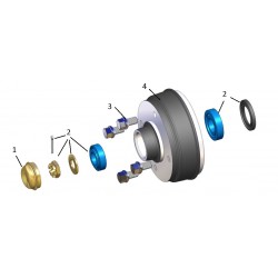 Kit roulements 750 kg freiné KNOTT (PAILLARD)